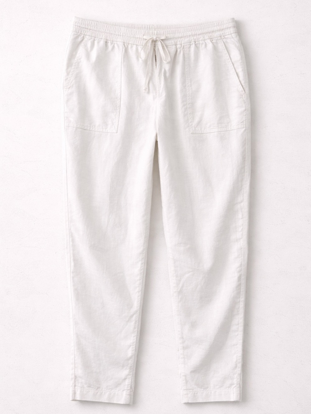 J.Crew New Seaside Pant White Linen Blend Size M | Drawstring Beach Coastal Chic